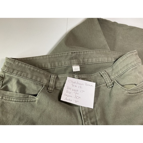 Olive‎ Green Pants Wide Leg Casual Everyday Trousers Size Unknown - Picture 9 of 9